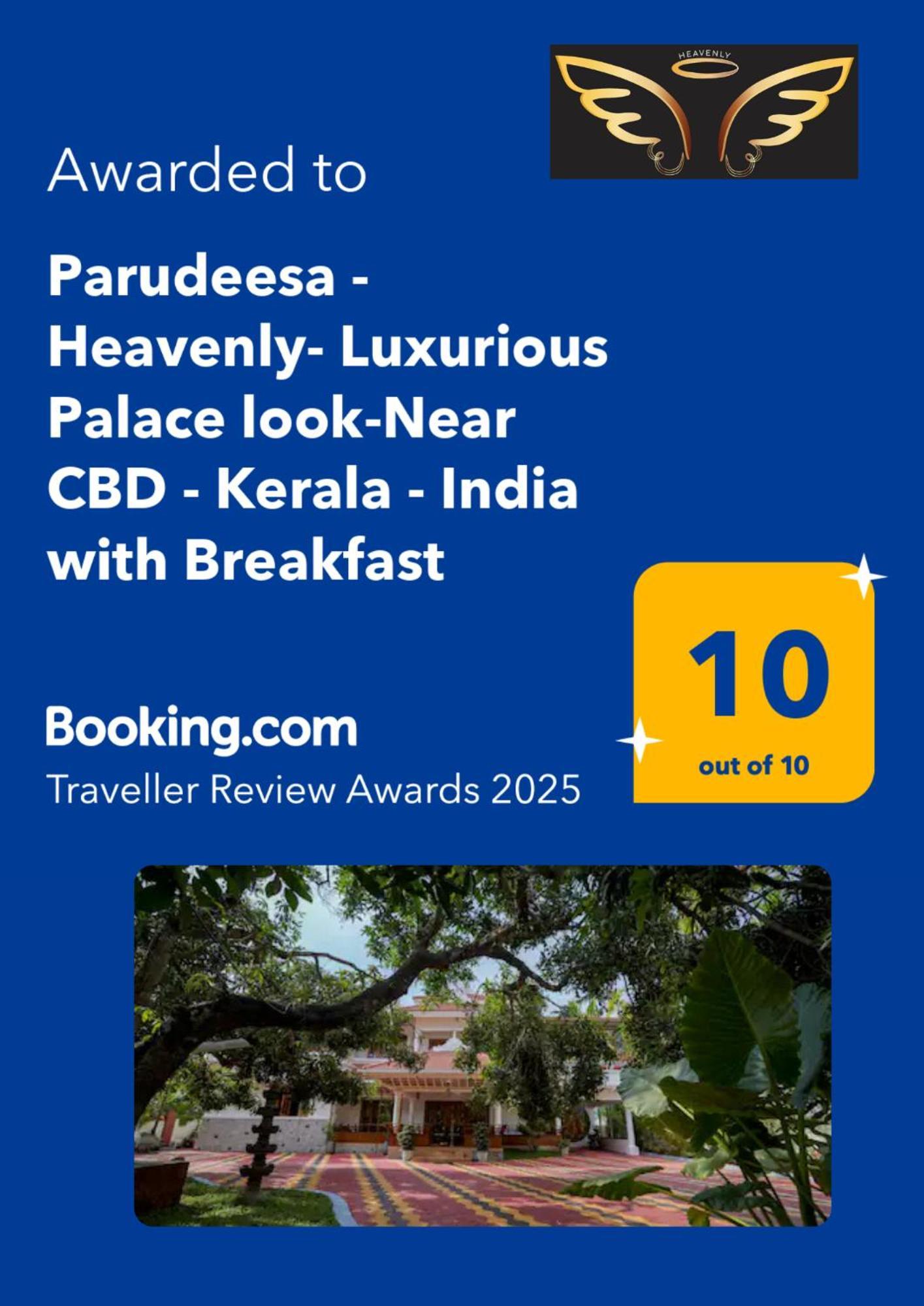 Parudeesa - Heavenly- Luxurious Palace Look-Near Cbd - Kerala - India With Breakfast Kaladi Экстерьер фото
